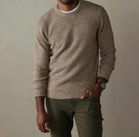The Normal Brand Homebound Crewneck Sweater in toasted chestnut 1 - men's sweater