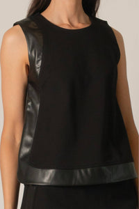 P.Cill - Faux Leather Sleeveless Tank