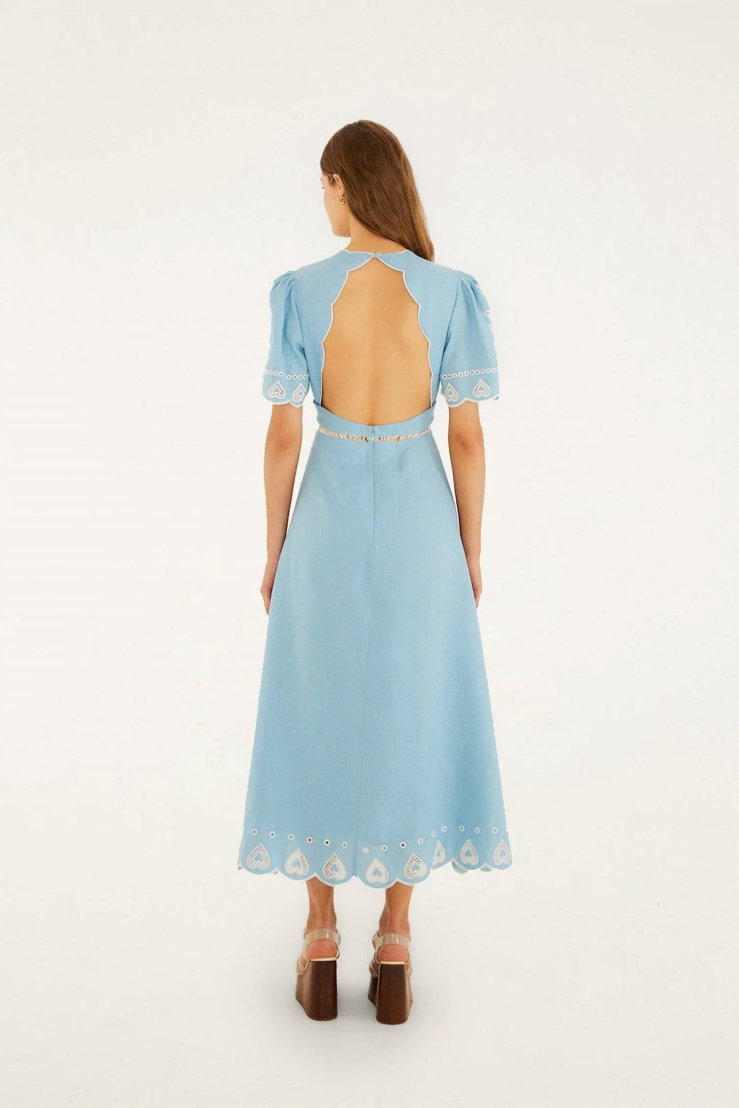 Farm Rio - Embroidered Midi Dress