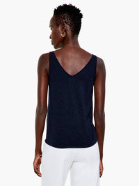 Nic + Zoe Frond Memories Vital Tank in green multi - women's tank top - detail view