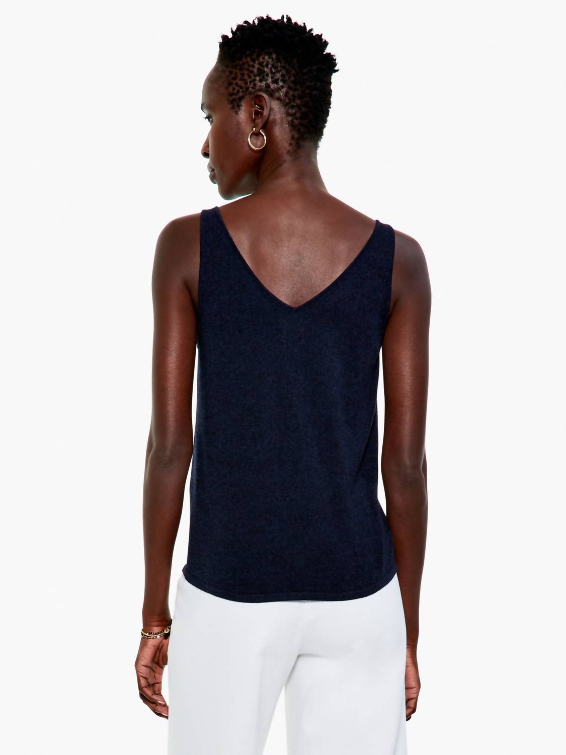 Nic + Zoe Frond Memories Vital Tank in green multi - women's tank top - detail view