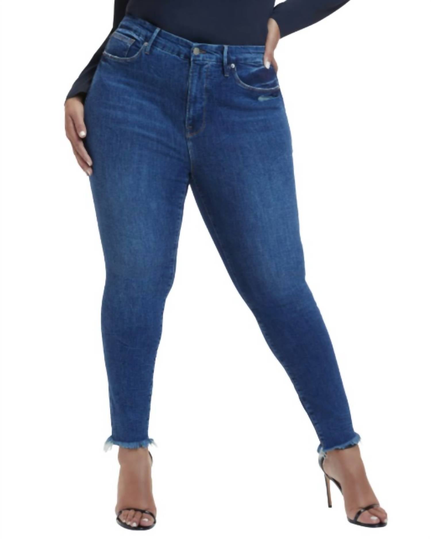 Good American - Good Legs Raw Hem Skinny Jeans