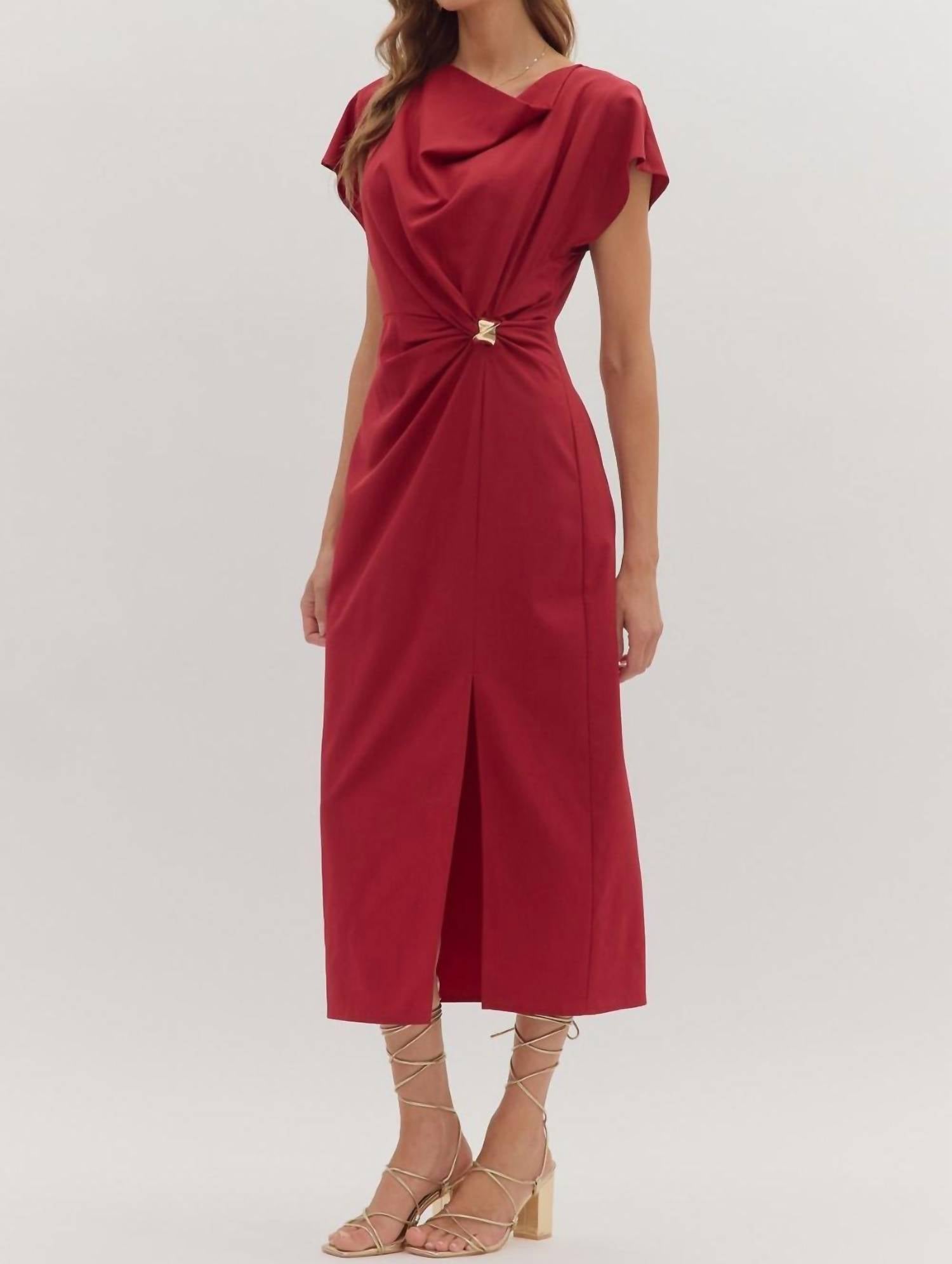 entro Scarlett Nights Midi Dress in red - women's dress - view 4