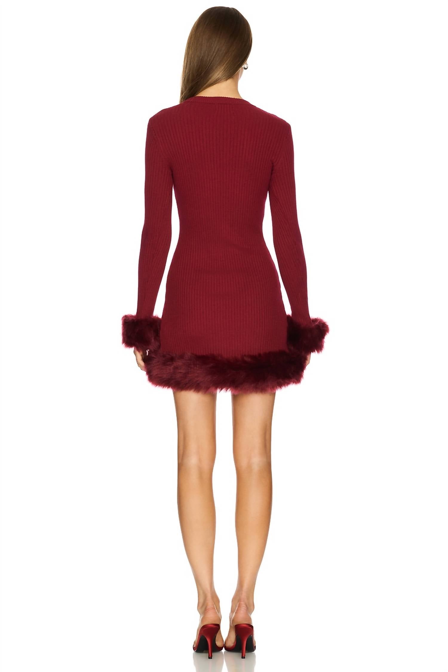 Show Me Your Mumu - Fran Dress With Faux Fur Trim