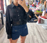 Glam - Sable Button Down Blouse