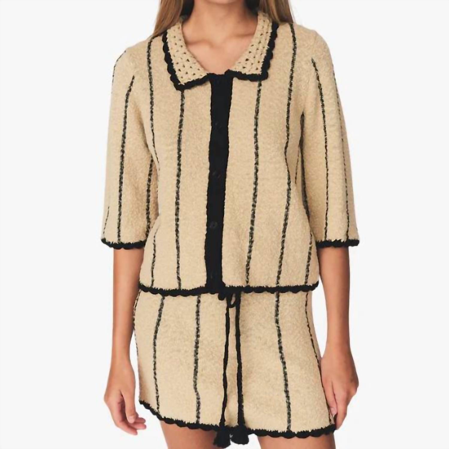 The Garment - April Crochet Polo Top