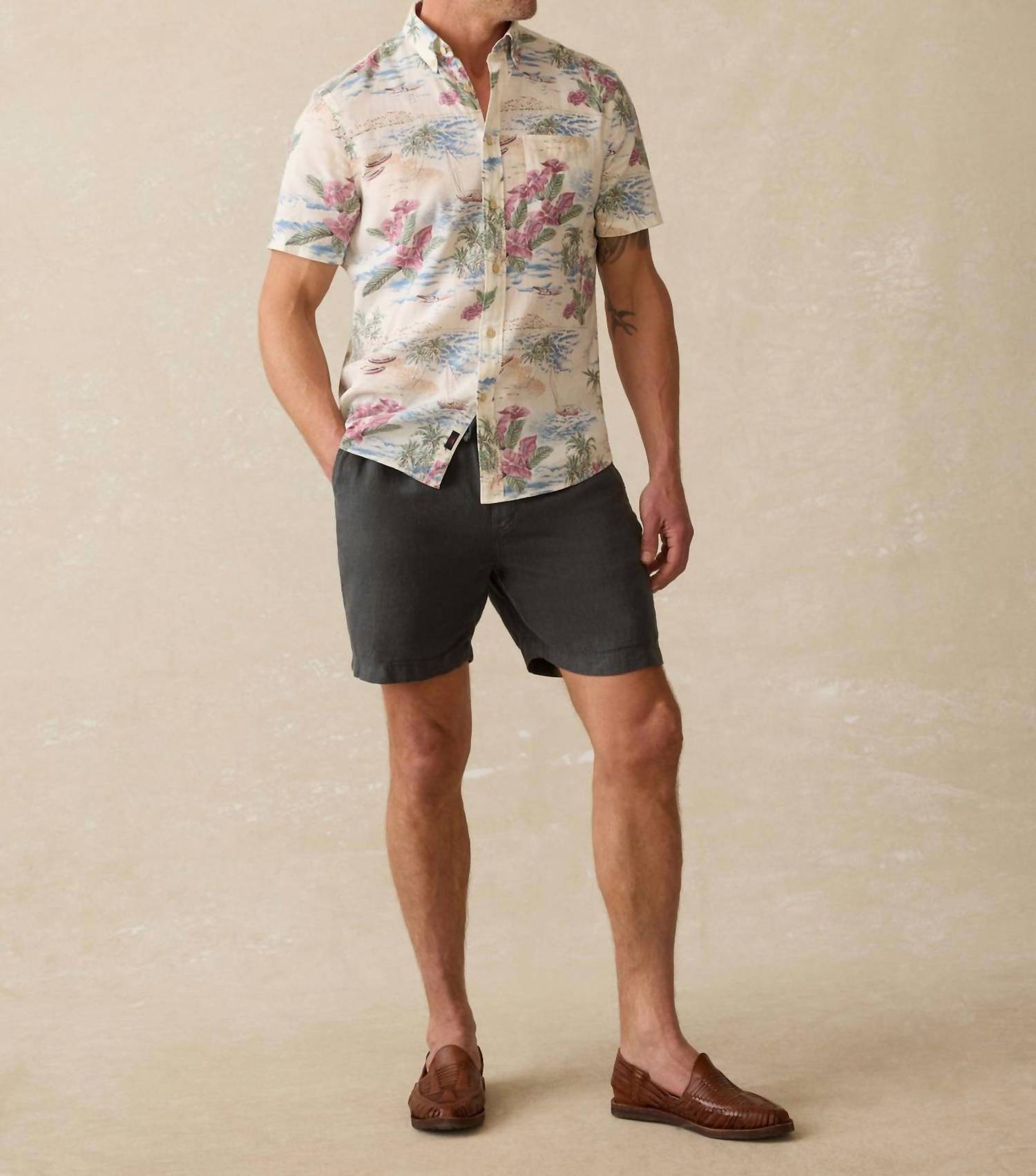Faherty - Short Sleeve Button Up Breeze Shirt