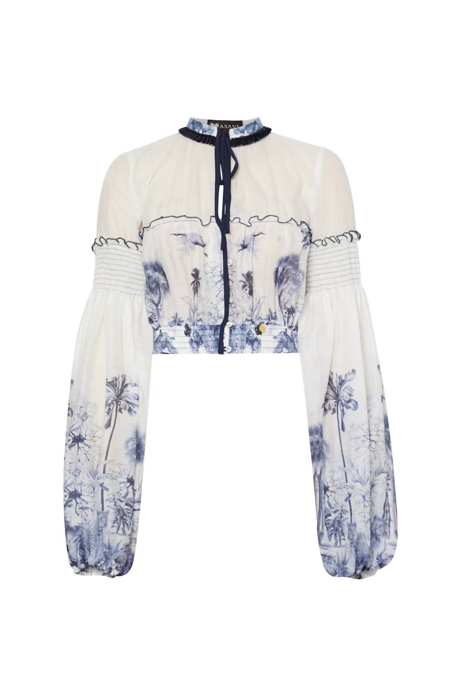 WILD OPEN BACK RUCHED SHIRT