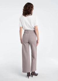 Favorite Daughter The Mischa Super High Rise Wide Leg Ankle Jeans in soft taupe - women's jeans - alternate view