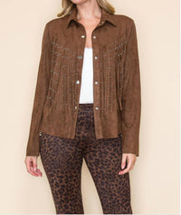 VOCAL APPAREL Wrangler Jacket in brown - women's jacket - detail view