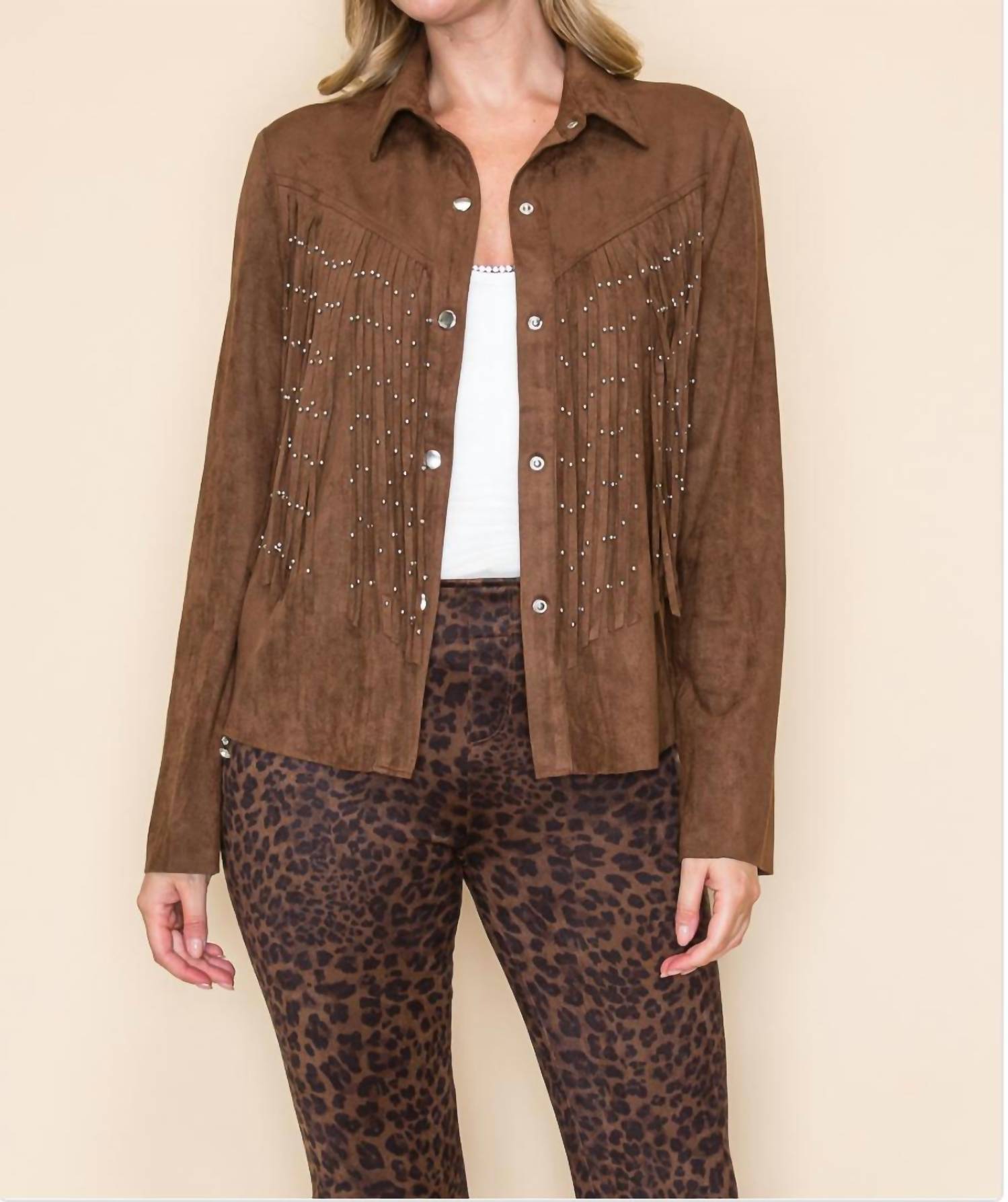 VOCAL APPAREL Wrangler Jacket in brown - women's jacket - detail view