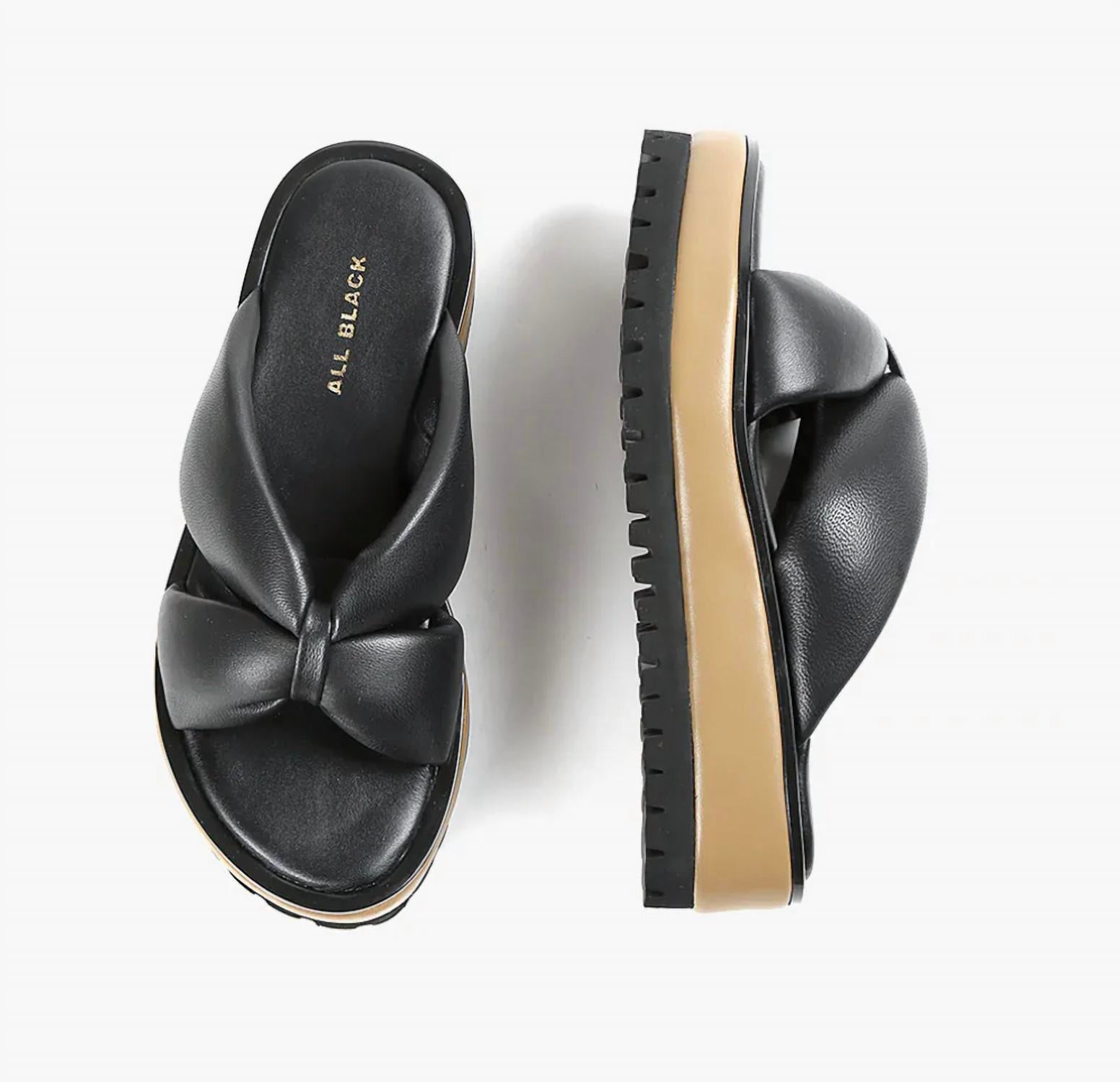 All Black - Women's Geisha Sandals