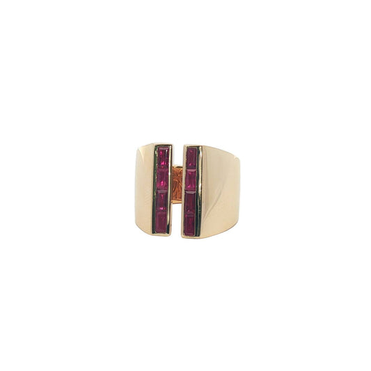 Trio - Women's Baguette Ruby Ring