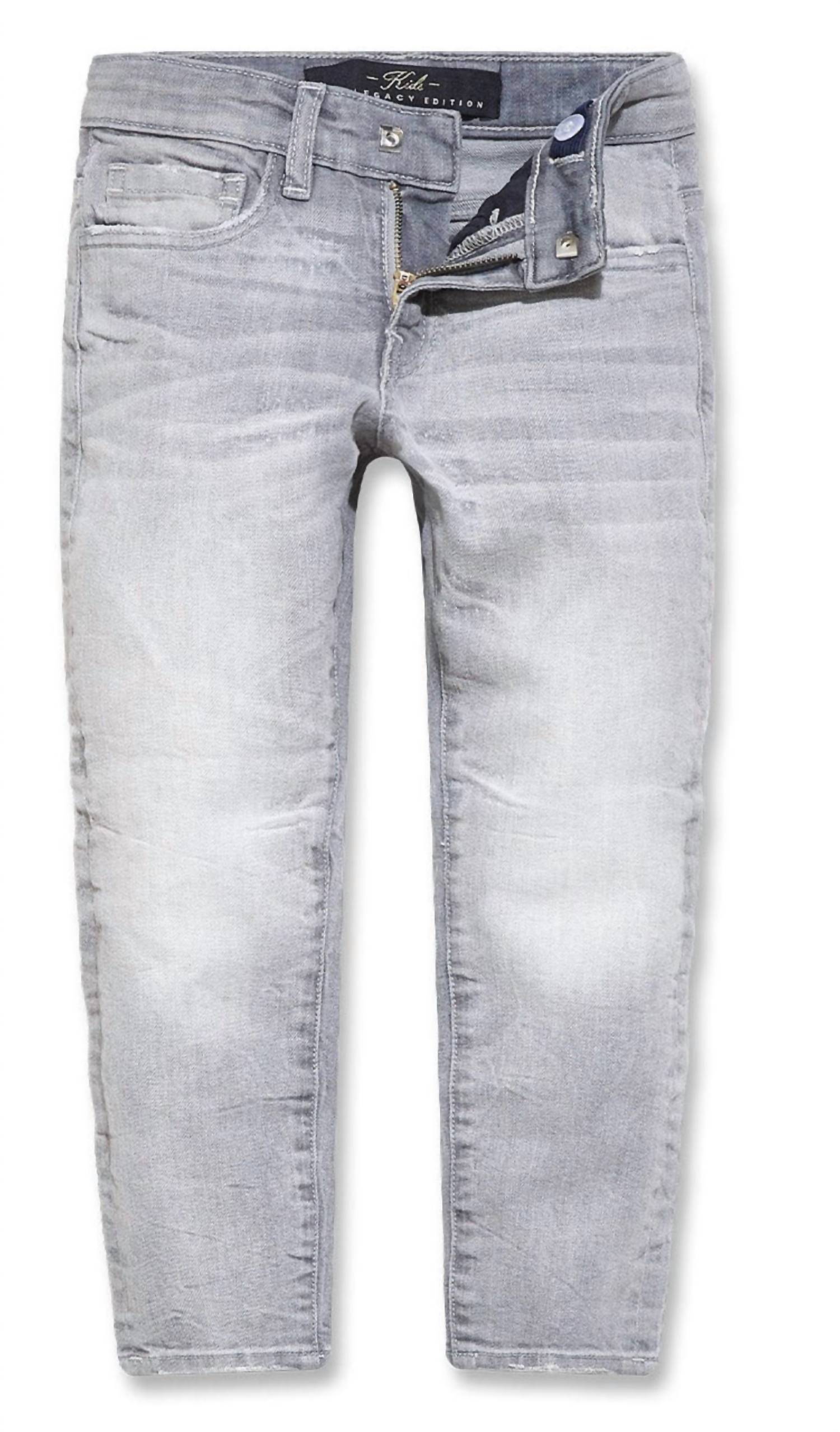 JORDAN CRAIG Kid's Clean Wash Jeans in cement wash - kids' jeans