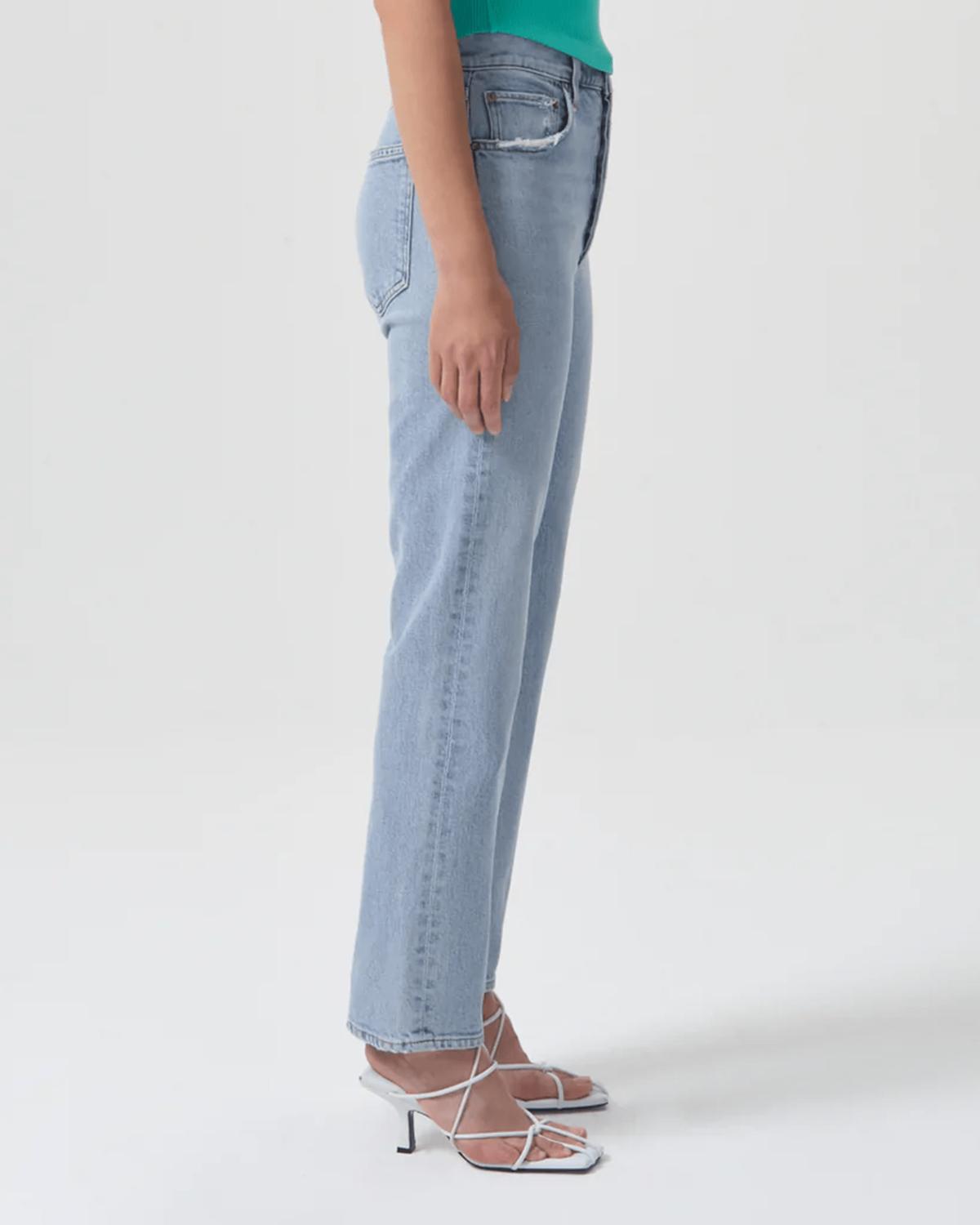 AGOLDE Women's High Rise Stovepipe Jeans in destination - women's jeans - alternate view