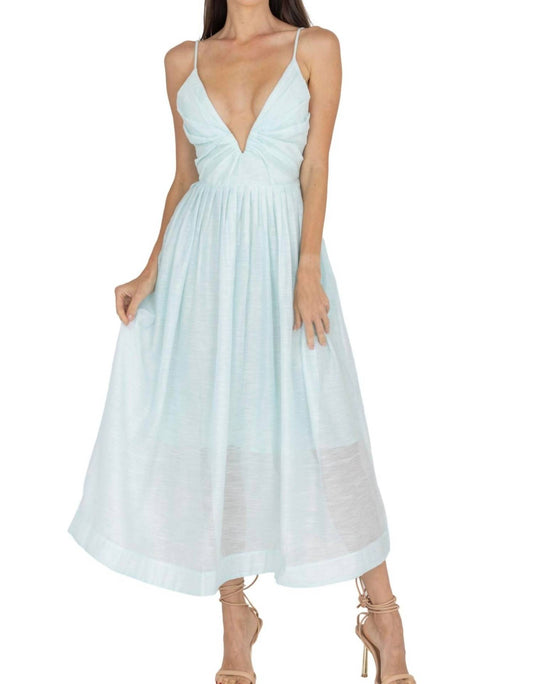 Akalia - Adeli V Neck Midi Dress