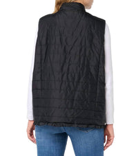 Multiples quilted vest in black - women's jacket - detail view