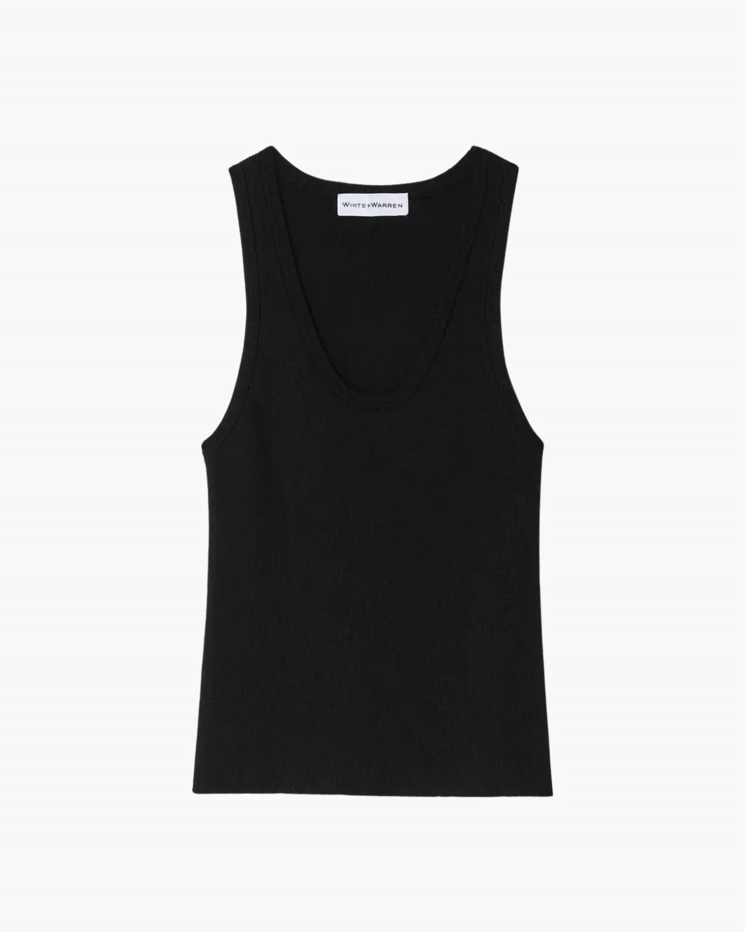 White + Warren - Superfine Merino Ribbed Tank Top
