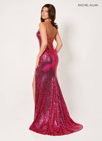 Rachel Allan - Metallic Glitter Gown