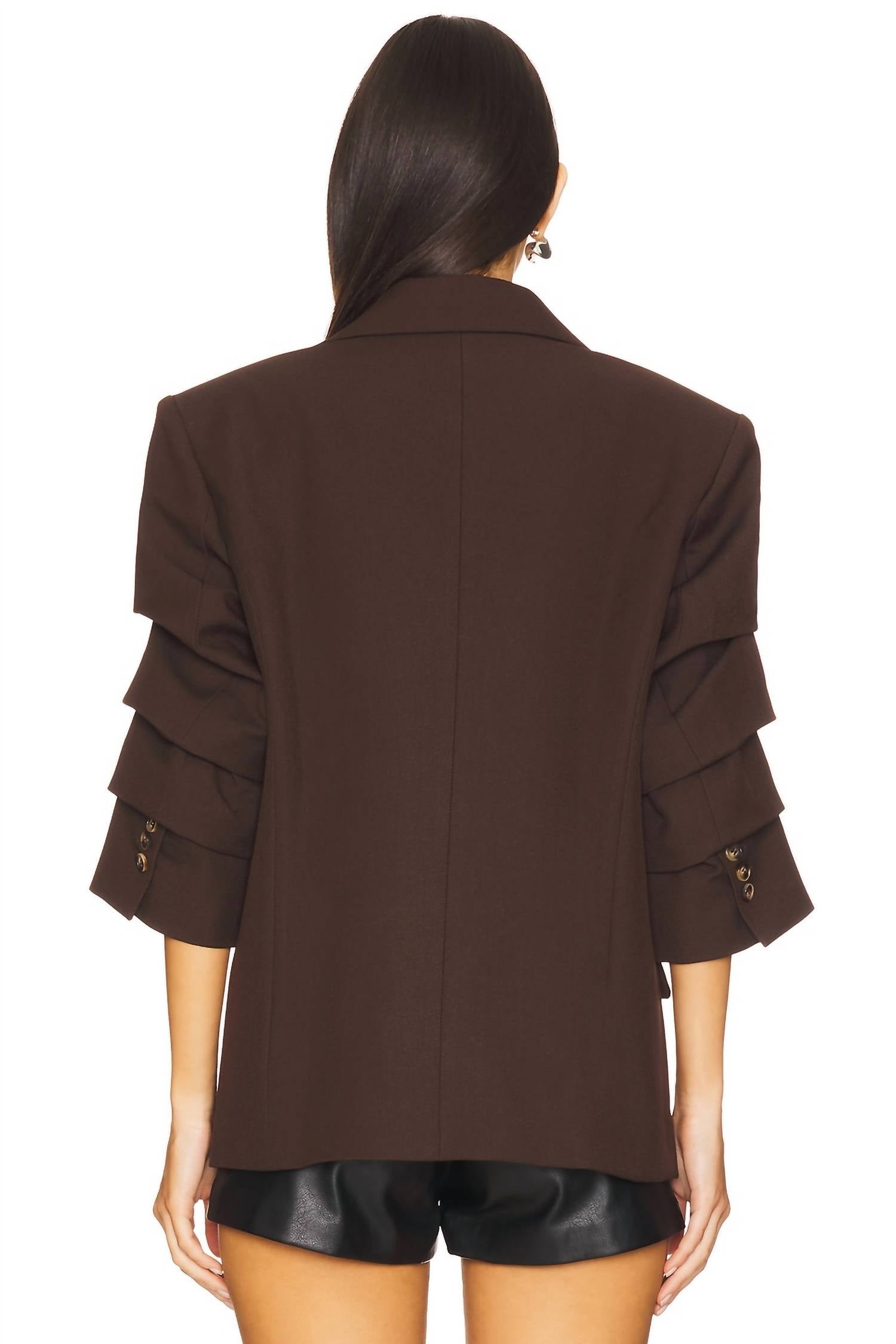 Nonchalant Label - Roma Riched Sleeve Single Breasted Blazer