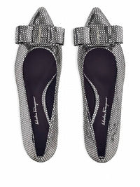 Salvatore Ferragamo Women's Bow Ballet Flats in black - women's flats - alternate view