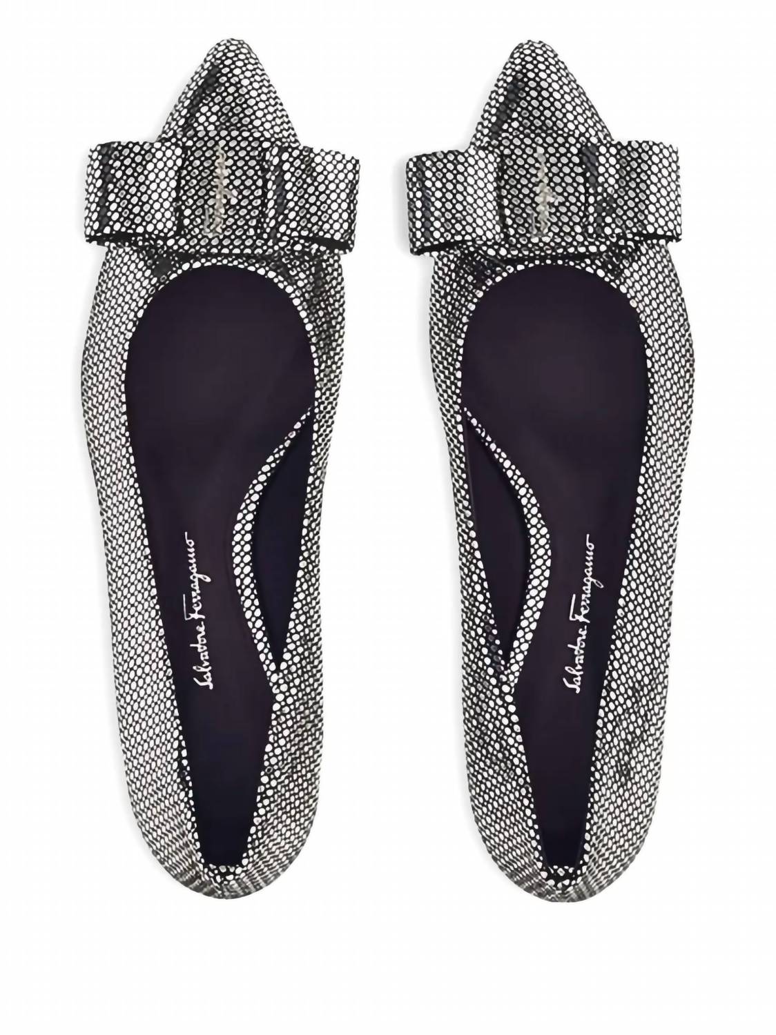 Salvatore Ferragamo Women's Bow Ballet Flats in black - women's flats - alternate view