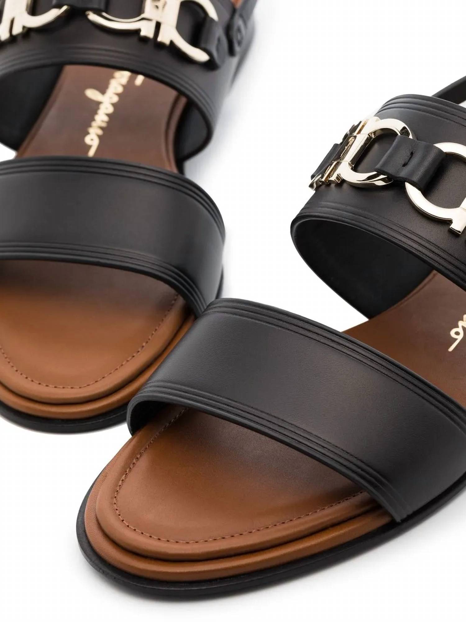 Salvatore Ferragamo - Women's Gancini-plaque Leather Sandals