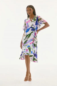 Joseph Ribkoff - Floral Print Belted Wrap Dress