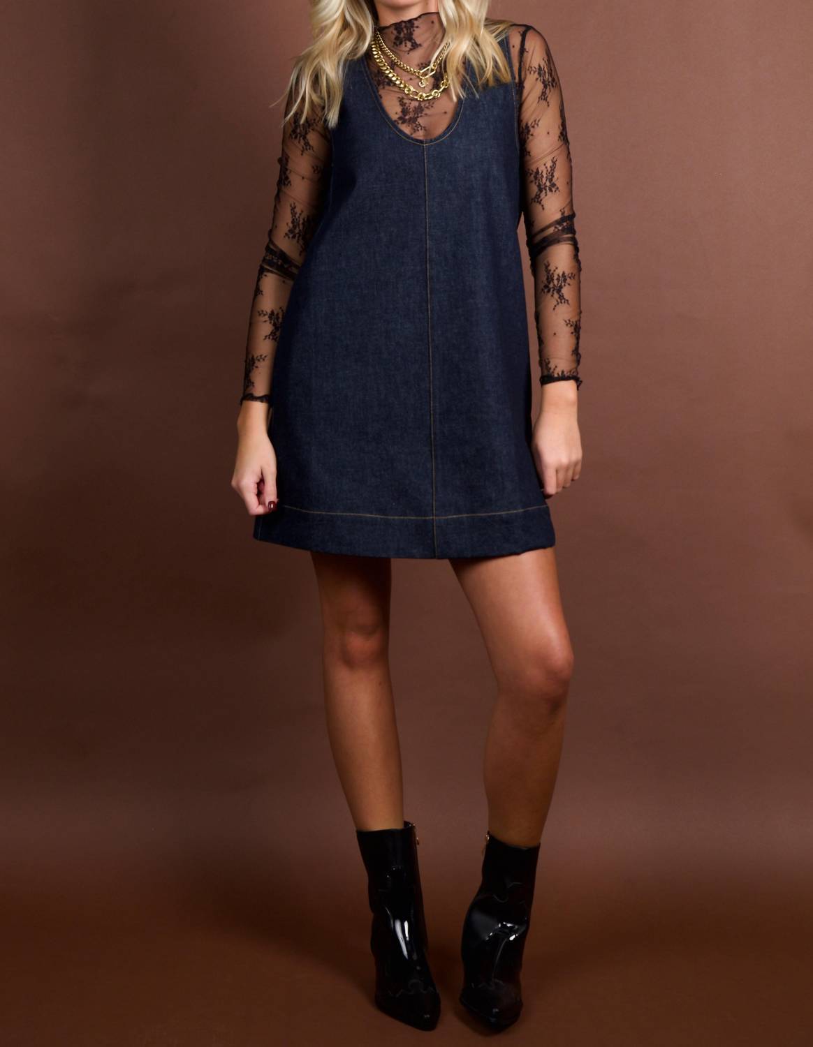 Frame - Form Denim Mini Dress