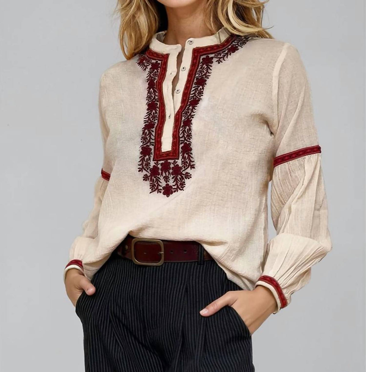 Maison Hotel - Bruna Vinyard Embroidered Blouse