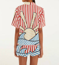 Farm Rio - Lightweight Tie Detail Blouse