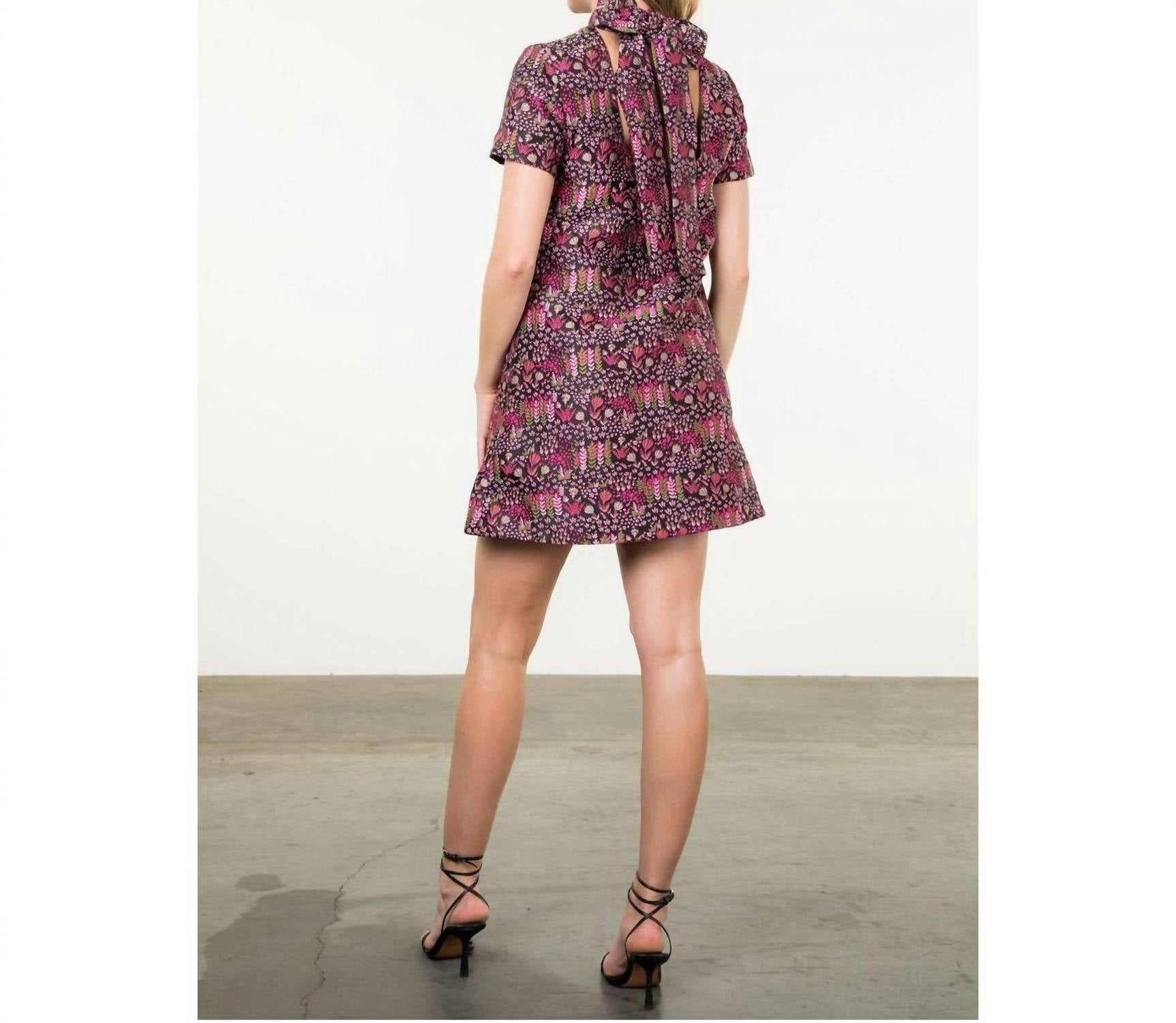 Thml - Textured Dress With Bow Tie Back