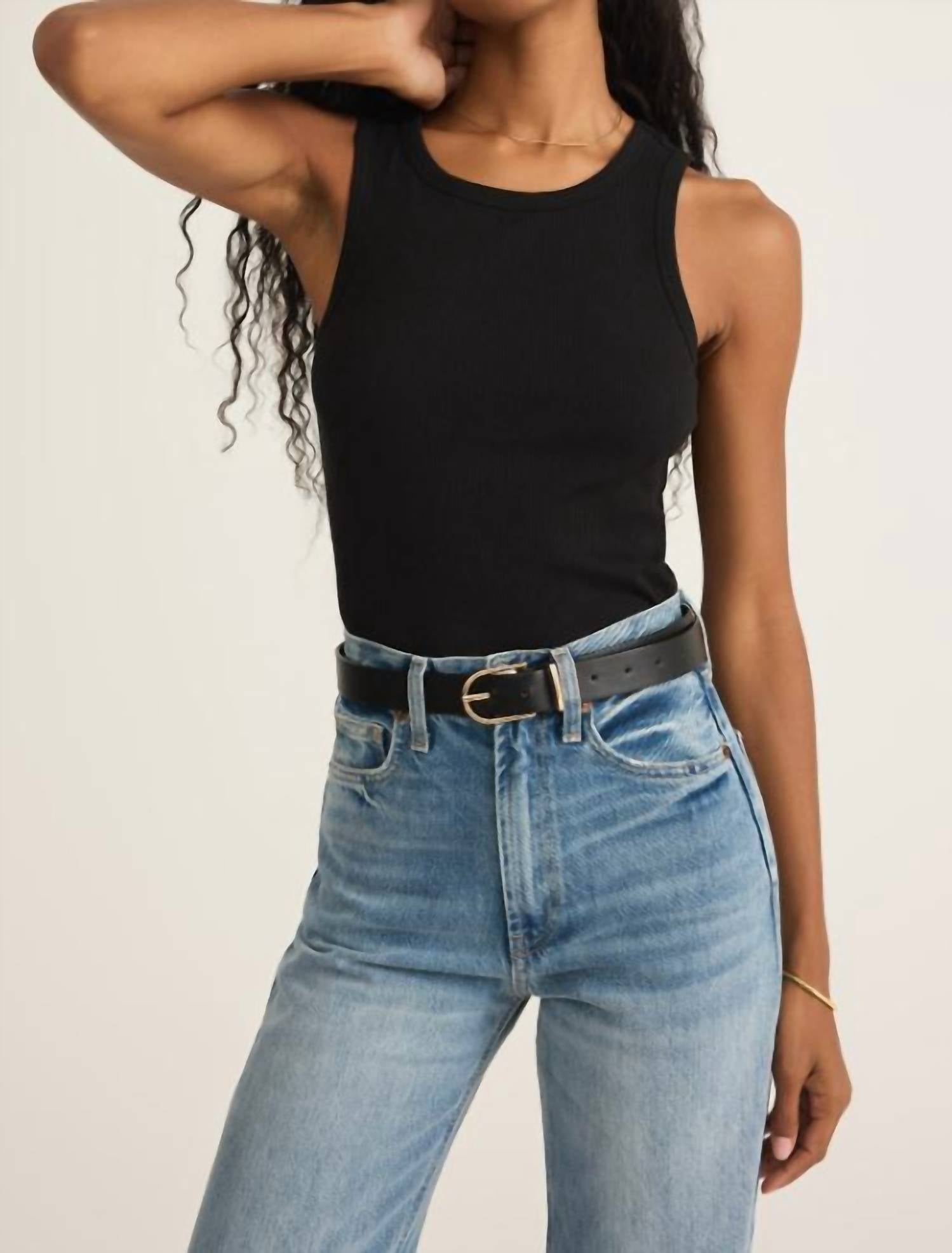 Z Supply Women's Hadley Tank Top in black - women's tank top - view 4