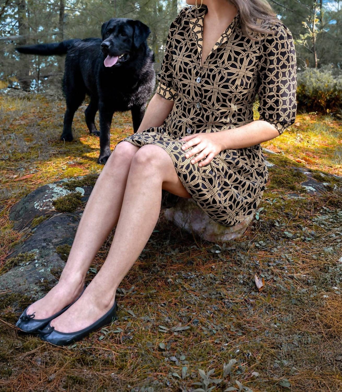 GRETCHEN SCOTT Ring Toss So Sweet Mini Dress in black - women's dress