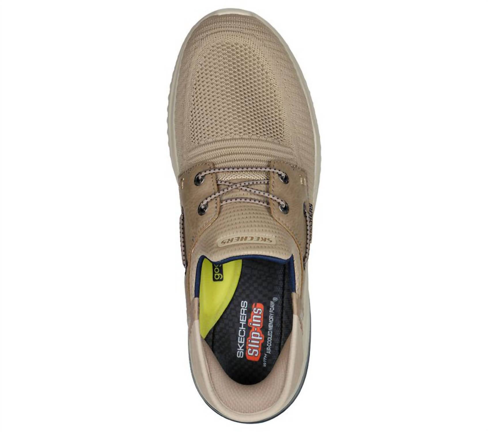 Skechers Men's Delson 3.0 Roth Slip-on Shoes in taupe - men's sneaker - detail view