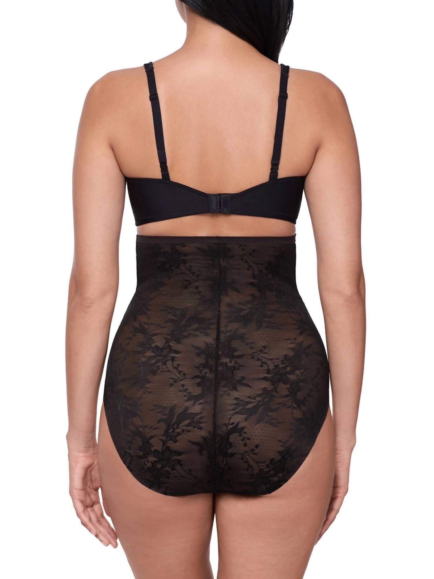 Miraclesuit Modern Romance High-waist Shaping Brief in black - women's intimate - alternate view