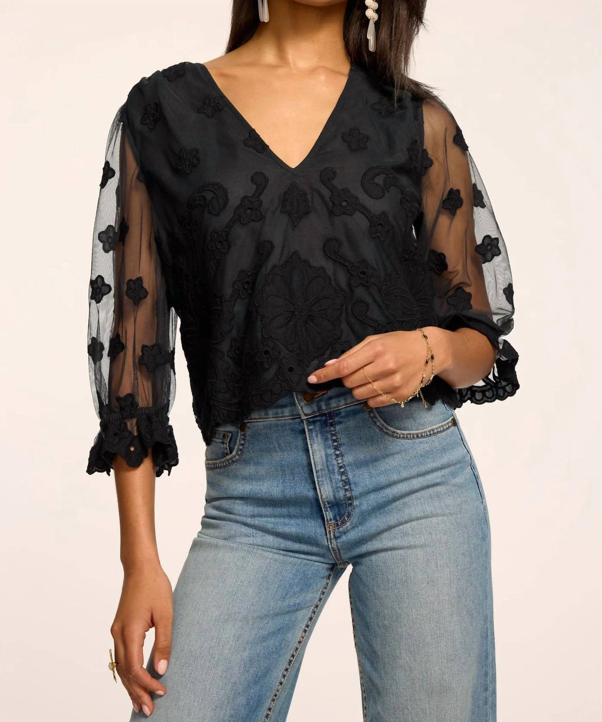 Ramy Brook - Esmeralda Embroidered Blouse