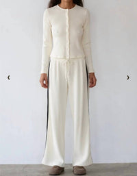 Donni. - Thermal Crop Stripe Pants