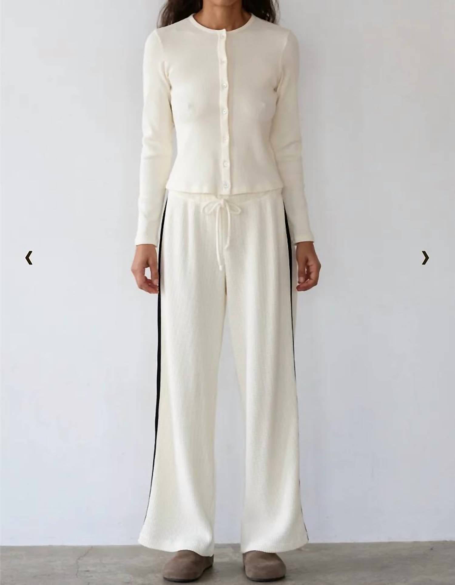 Donni. - Thermal Crop Stripe Pants