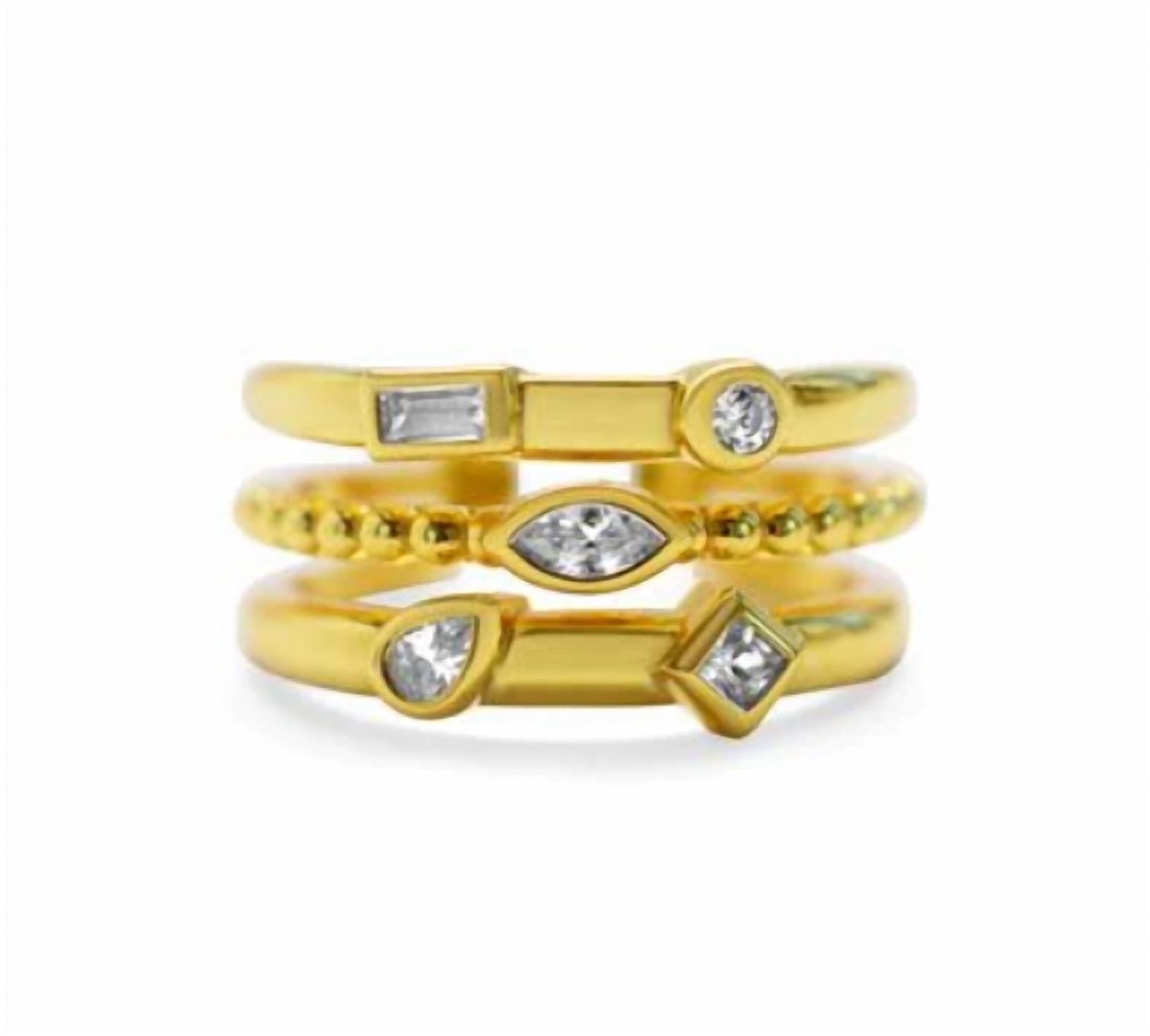 Stia - Women's It Fits! Adjustable Triple Band Rings