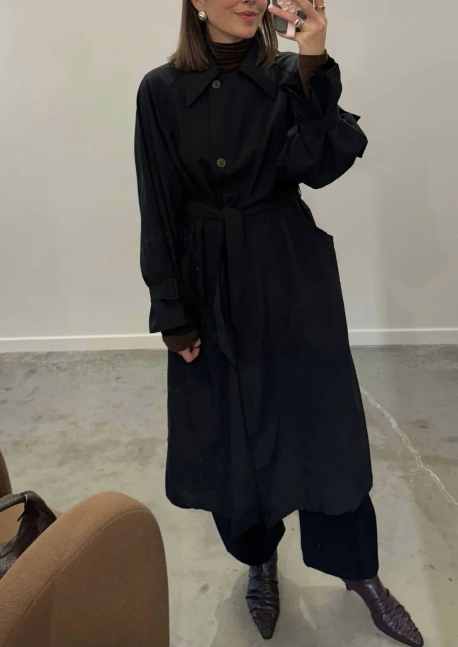 K-Fashion - Long Trench Coat