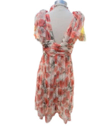 Giorgia & Johns - Women's Floral Sleeveless Dress With Bow On Shoulder