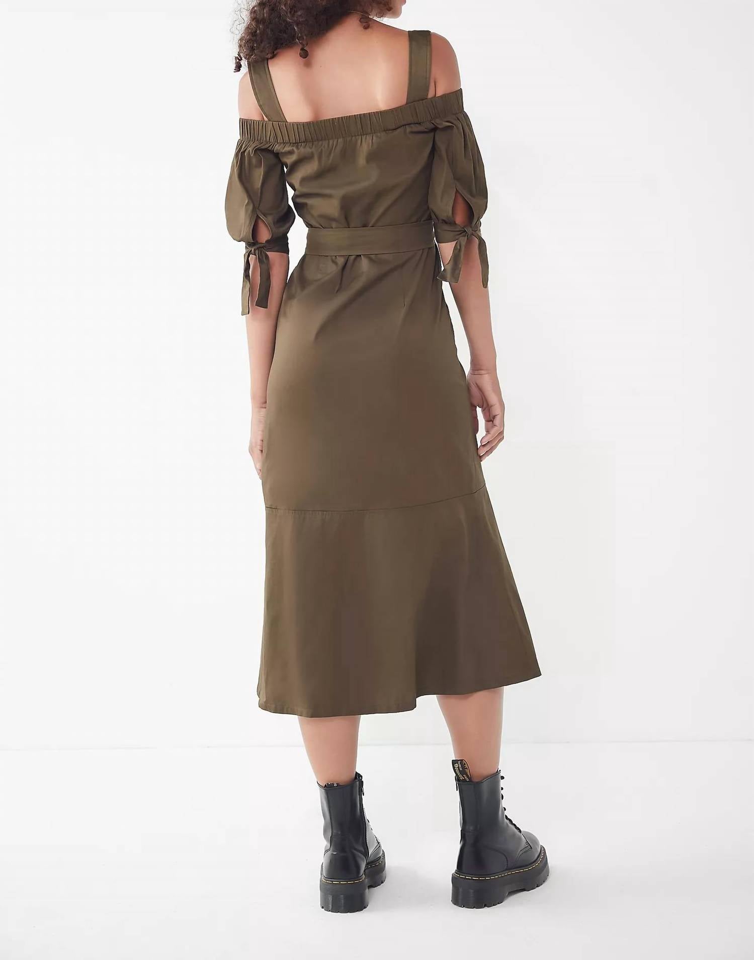 Lucca - Gela Cold Shoulder Midi Dress