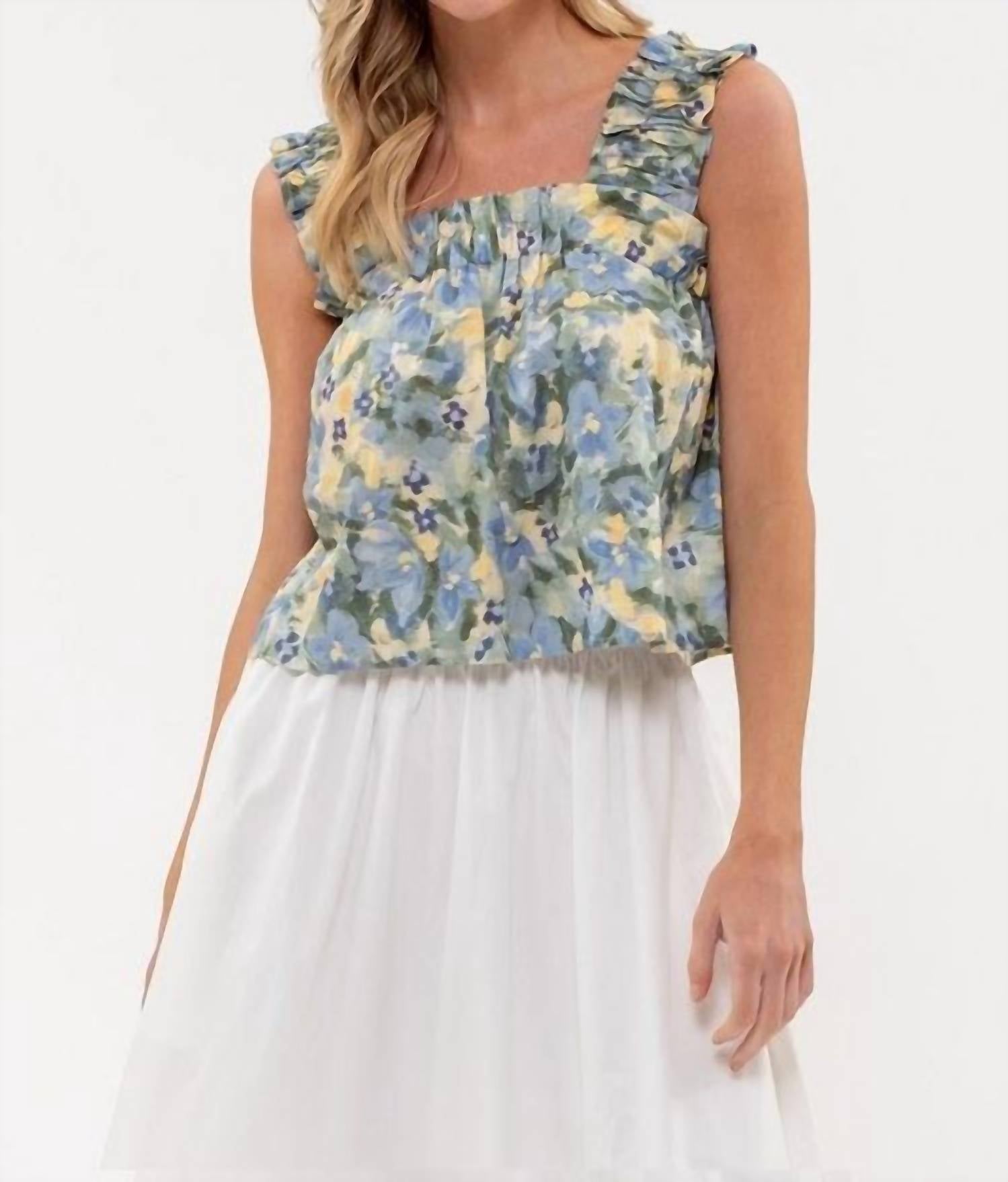 Mine And E&M - Daisy Water Color Tank Top