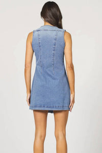 DEAR JOHN DENIM Sabrina Denim Dress in pacific - women's dress - detail view