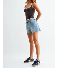 Just Black Denim - Mid Rise Stretch Jean Shorts