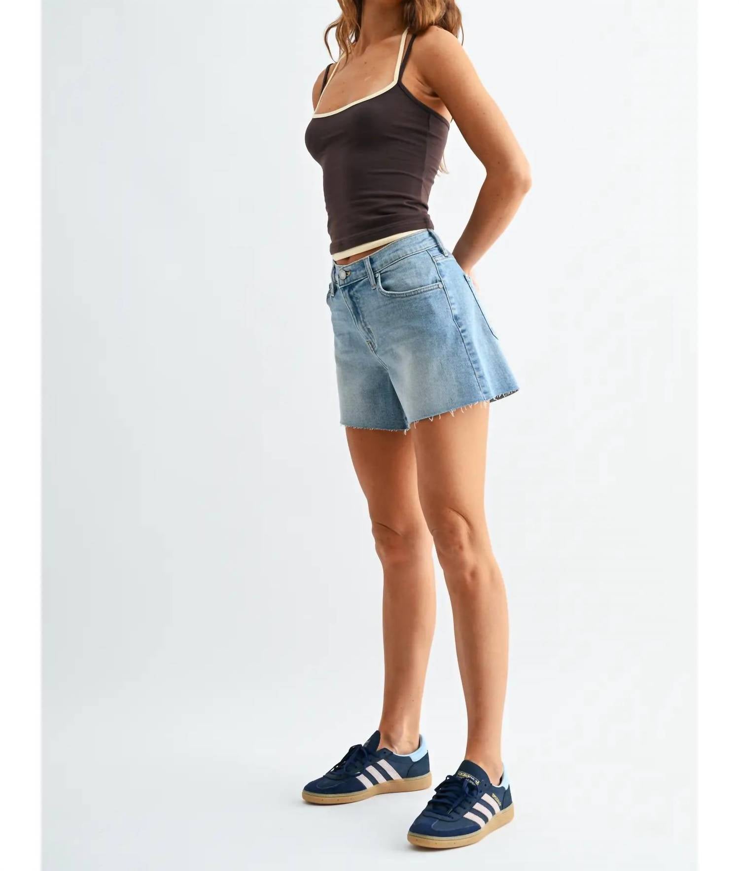 Just Black Denim - Mid Rise Stretch Jean Shorts