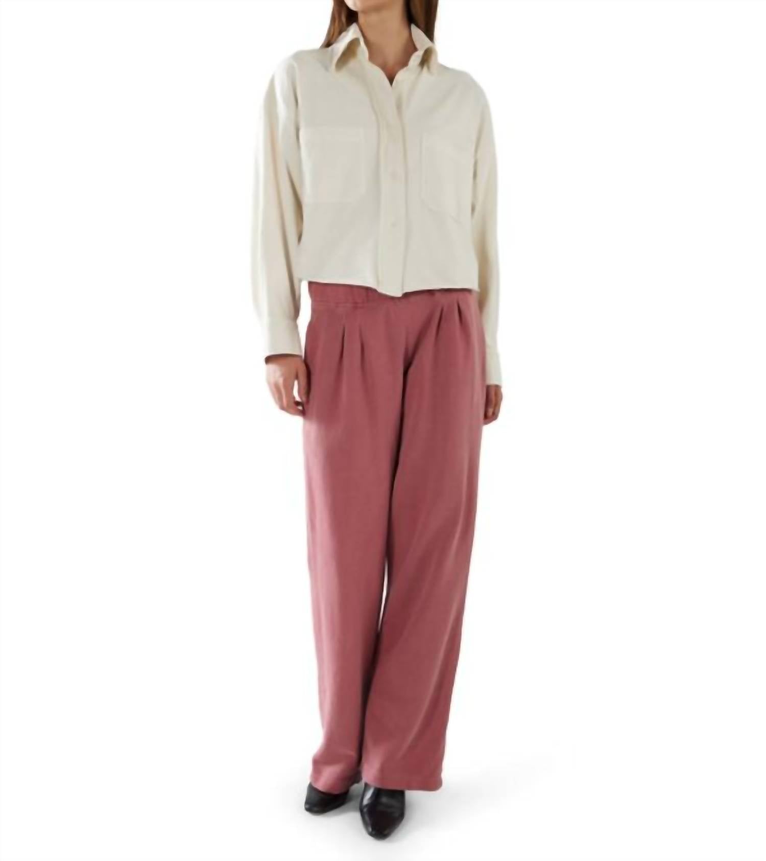 Les Tien - Coopa Oversized Crop Button Up Shirt