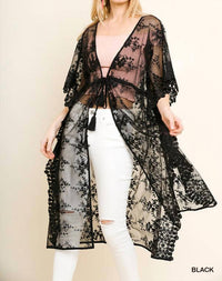 Umgee - Floral Lace Long Kimono