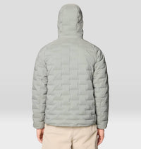 Mountain Hardwear Stretchdown Hoody in wet stone - men's jacket - detail view